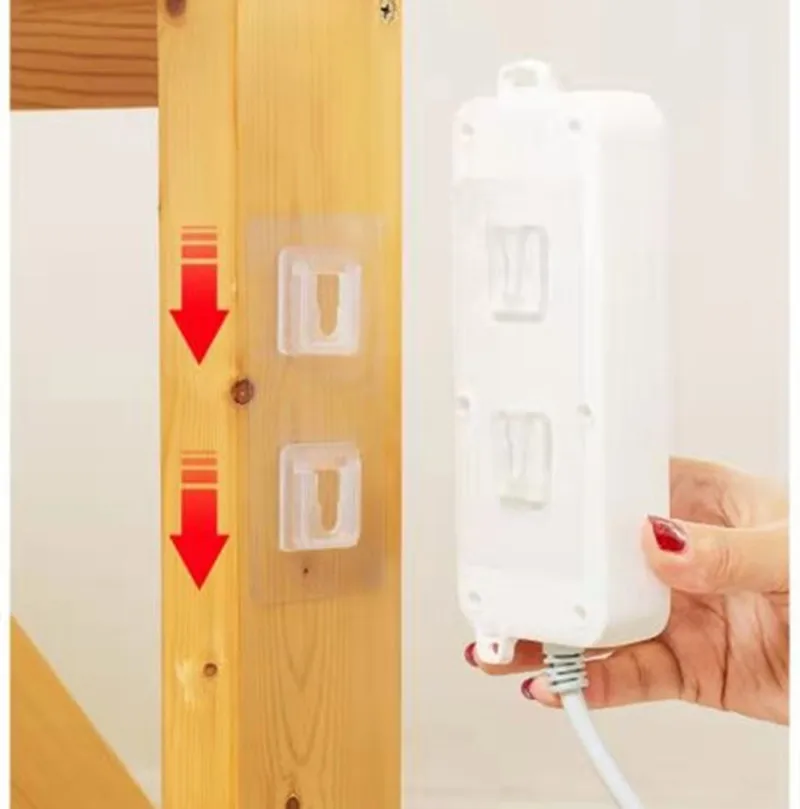 

Double-Sided Adhesive Wall Hooks Hanger Strong Transparent Hooks Suction Cup Sucker Wall Storage Holder For Kitchen Bathroo