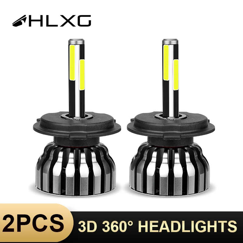 3D 360 градусов 4 стороны H7 LED H4 Автомобильные фары светодиодные 90 Вт 12000lm