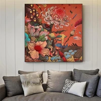 modern chrysanthemum canvas painting flower poster and print wall canvas paintings pictures for modern living room decor