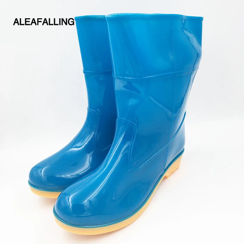 Сапоги Aleafalling женские резиновые водонепроницаемые ботильоны на плоской подошве