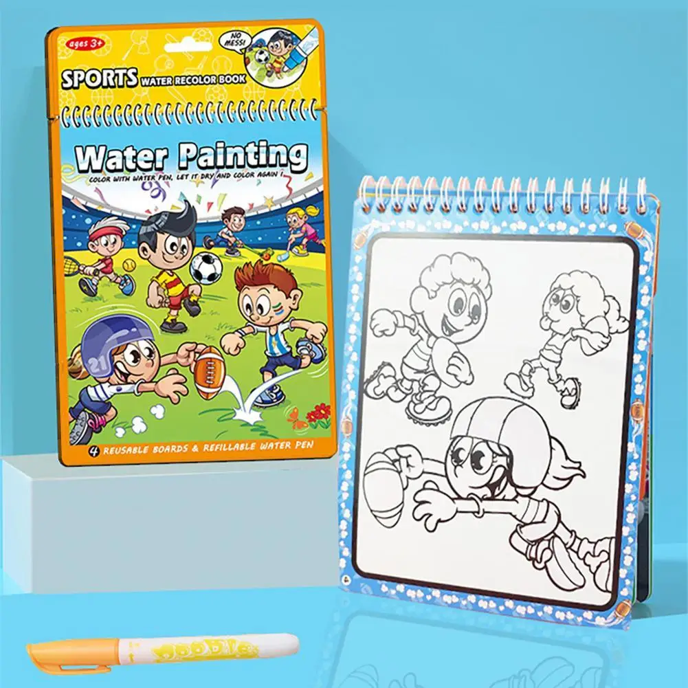 

Colorful Drawing Book Reusable Color Changing Animal World Water Drawing Painting Book for Children Early Education Toy