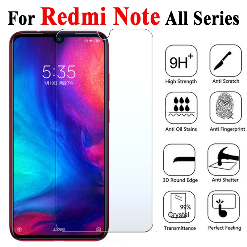 

Screen Protector for Xiaomi Redmi Note 8 Note 7 Pro 9s Redmi 7A Note 6 Pro Redmi Note 5 Pro Plus 5A Tempered Protective Glass 9H