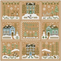 winter forest patterns counted cross stitch 11ct 14ct 25ct 28ct diy chinese cross stitch kits embroidery needlework sets