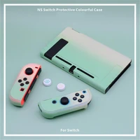 cute for nintend switch pink case protective hard case shell for nintendos switch console joycon colorful back cover detachable