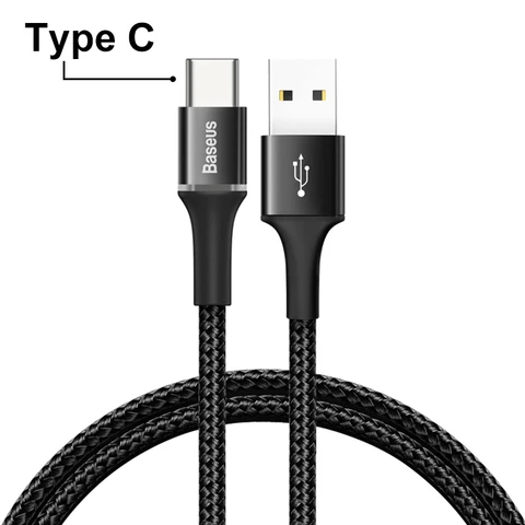 Кабель зарядный Baseus со светодиодной подсветкой, USB Type-C, 3 м