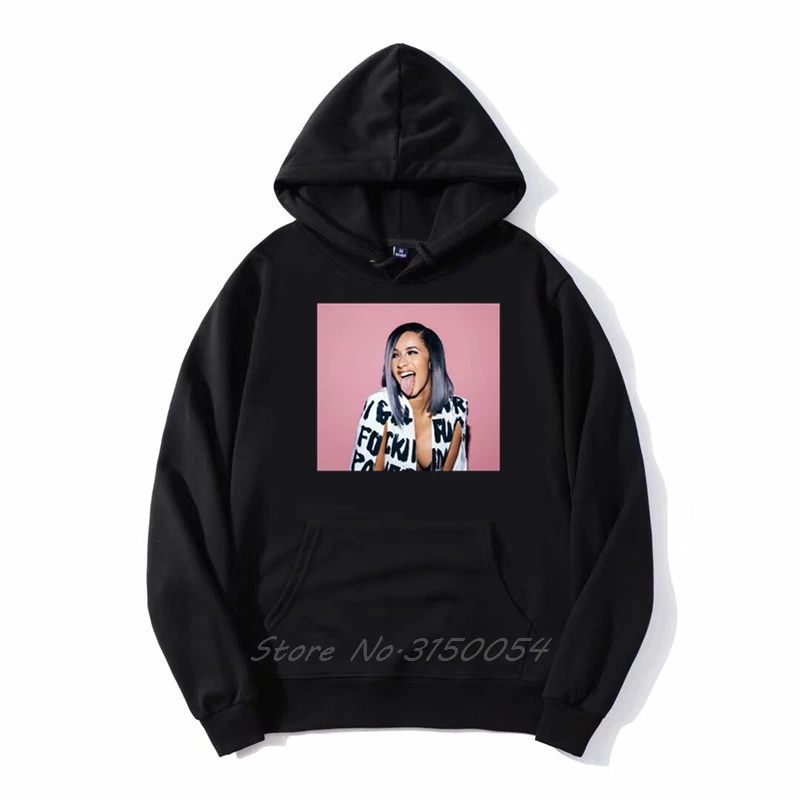 Толстовка с капюшоном Cardi B в стиле хип хоп для мужчин унисекс худи свитшот