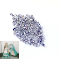 1 pc sew on strass applique rhinestone for shoes wedding belt beaded patch crystals iron on glass for bridal handmade trim yp018