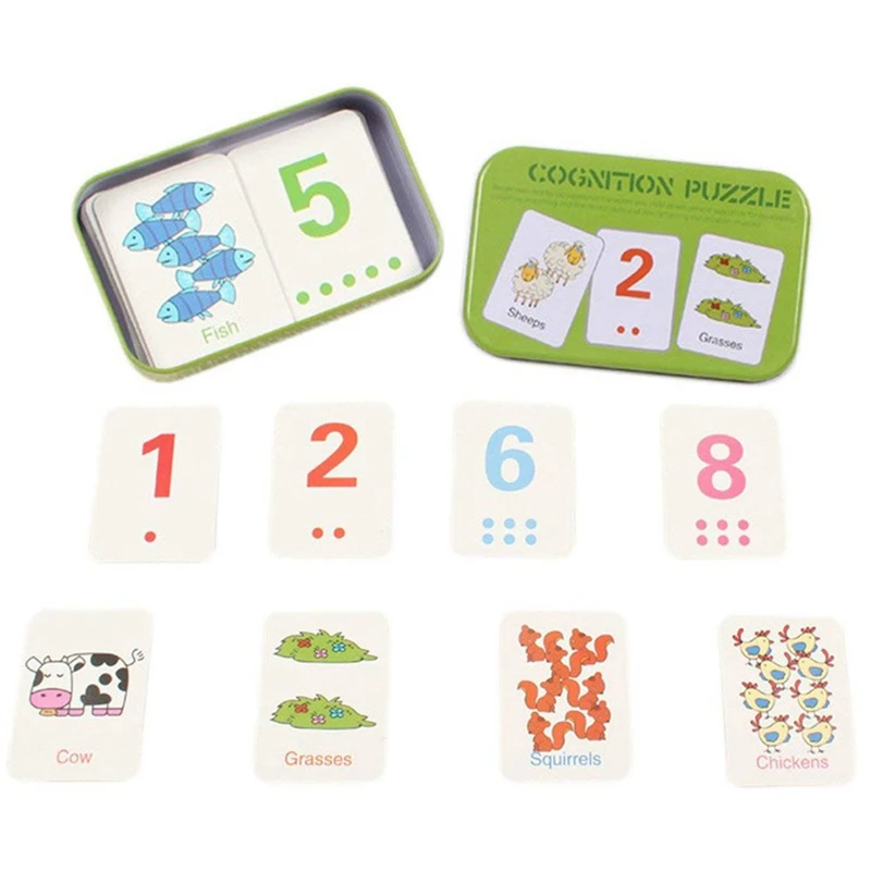 

2 Set Anti-Tear Flash Cards Learning Alphabet Puzzle Cards, Matching Puzzle Cognitive Early Educational Learning Toys Mental Sto