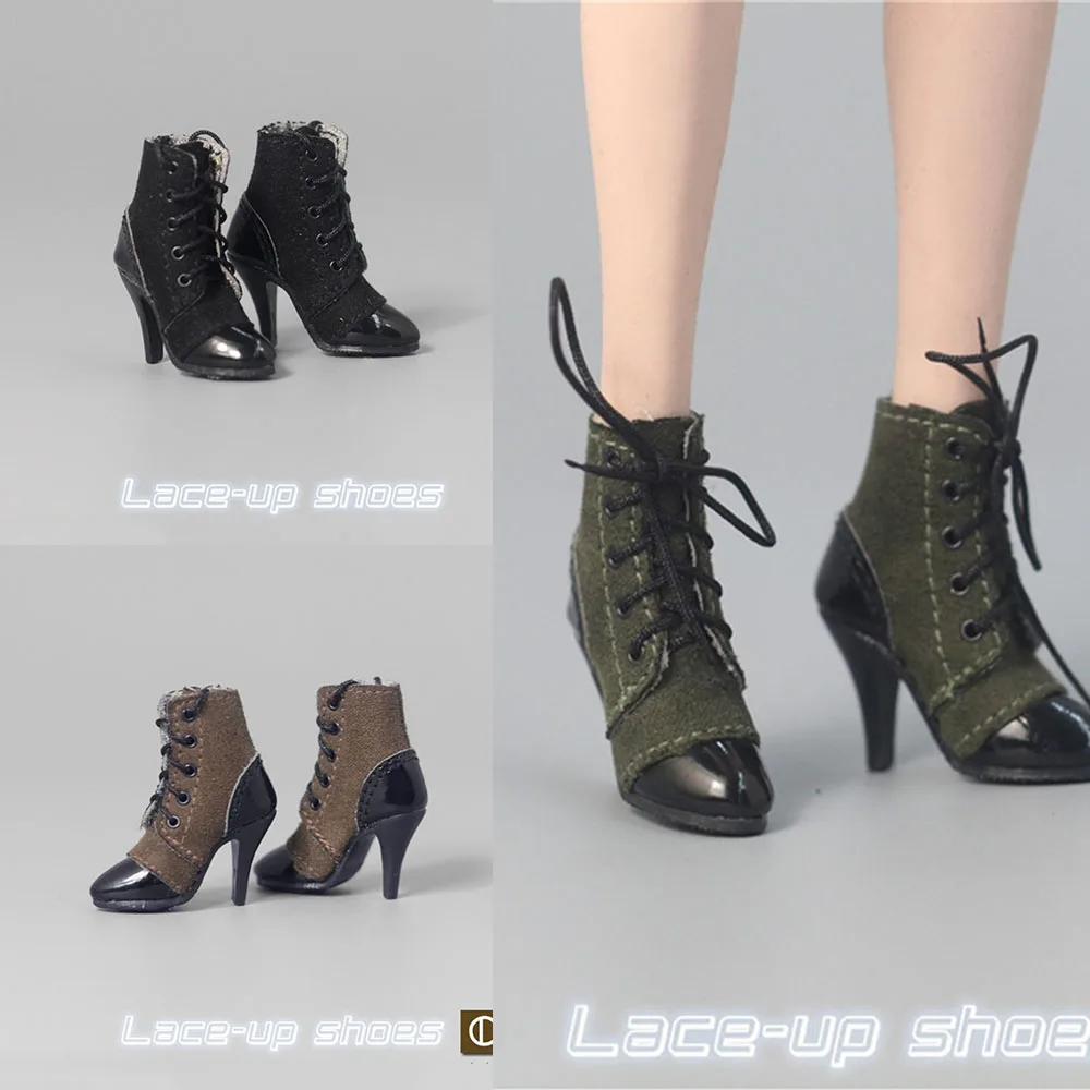 Женские ботинки на высоком каблуке, со шнуровкой, 12 дюймов