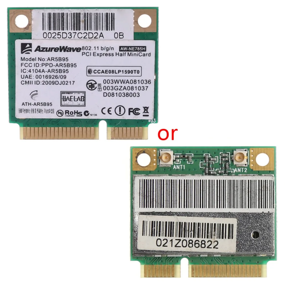 AR9285 AR5B95 мини PCI E 150 Мбит/с беспроводной Wlan WiFi карта для Atheros|Сетевые карты| |