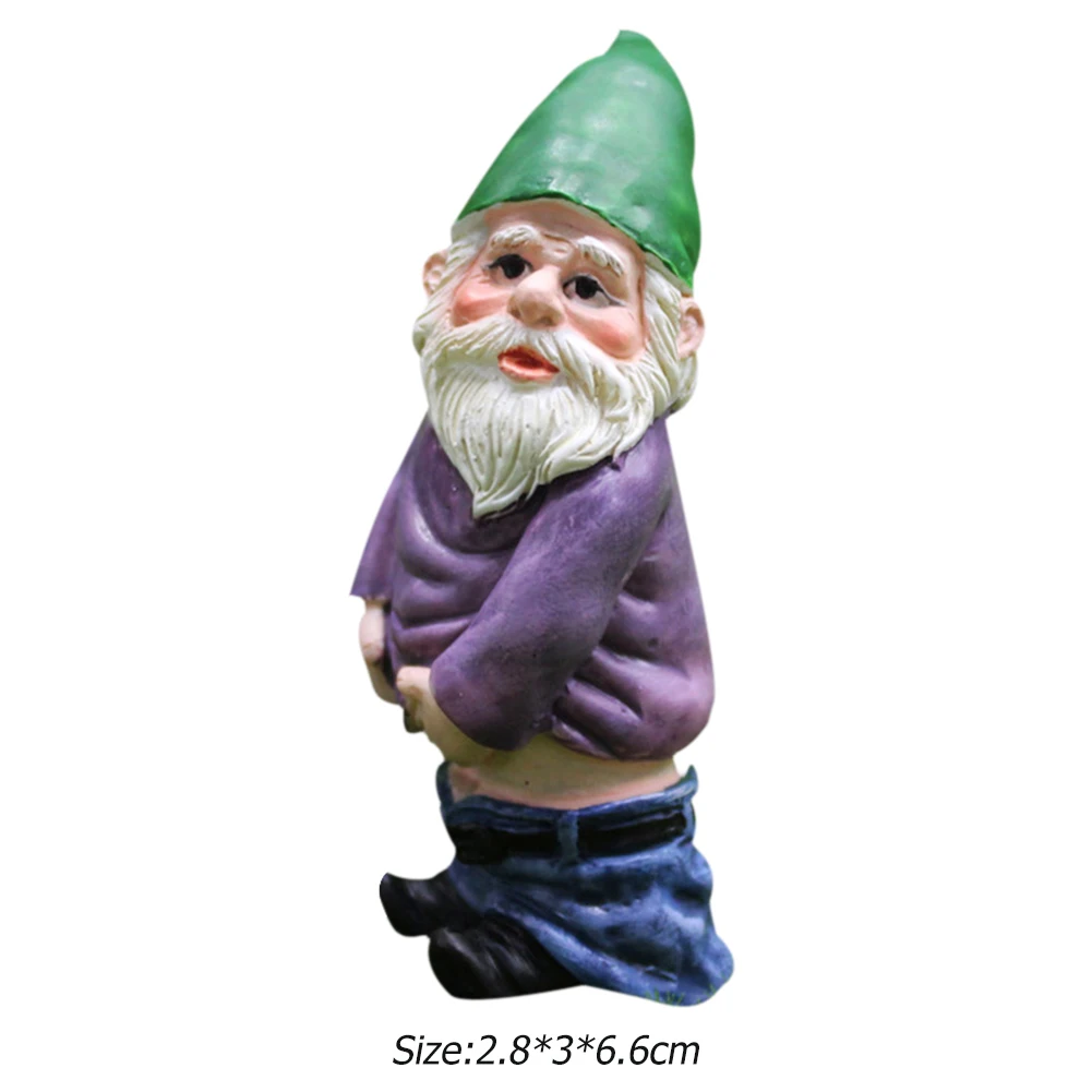 

Fairy Garden Tiny Gnomes Statue Garden Courtyard Ornaments Fairy Resin Micro Landscape Outdoor Miniature Resin Figurine Ornament