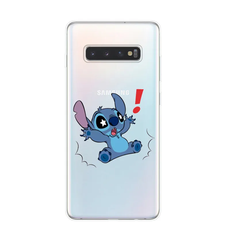 Милые чехлы для телефонов Disneys Stitch для samsung S10 S9 S8 Plus S10e 5G S6 S7 Edge S10Lite, Прозрачная силиконовая Мягкая задняя крышка - Цвет: T5980