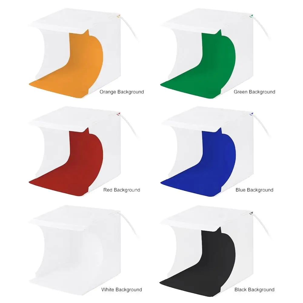 

PULUZ 32*32cm Ring Lightbox Folding Photo Studio Box Photography Softbox light box Studio Shooting Tent Box Kit 6 color Backdrop