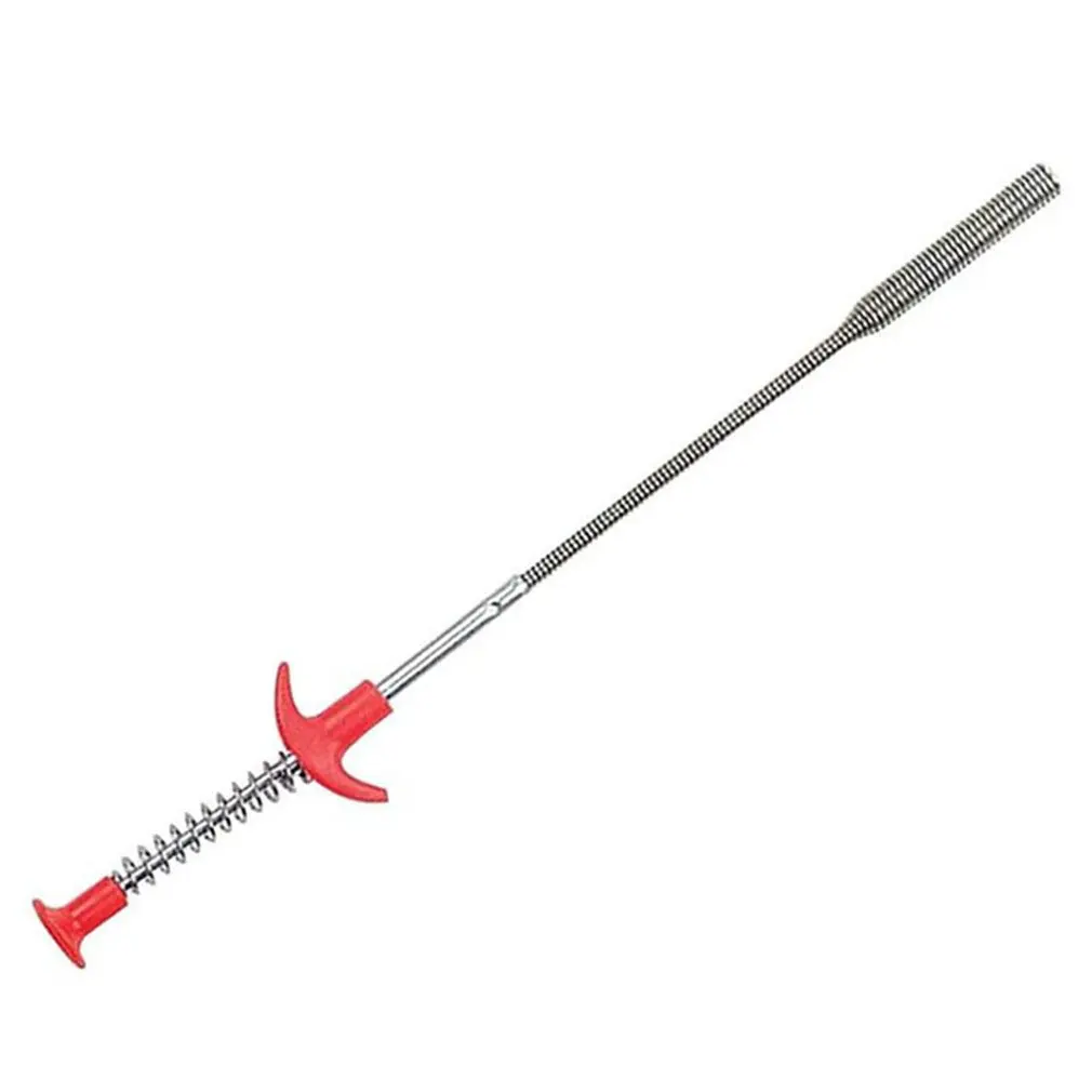 

Hot 62cm Drain Spring Pipe Dredging Tool Dredge Unblocker Drain Clog Tool for Kitchen Sink Sewer Cleaning Hook Water Sink Tool