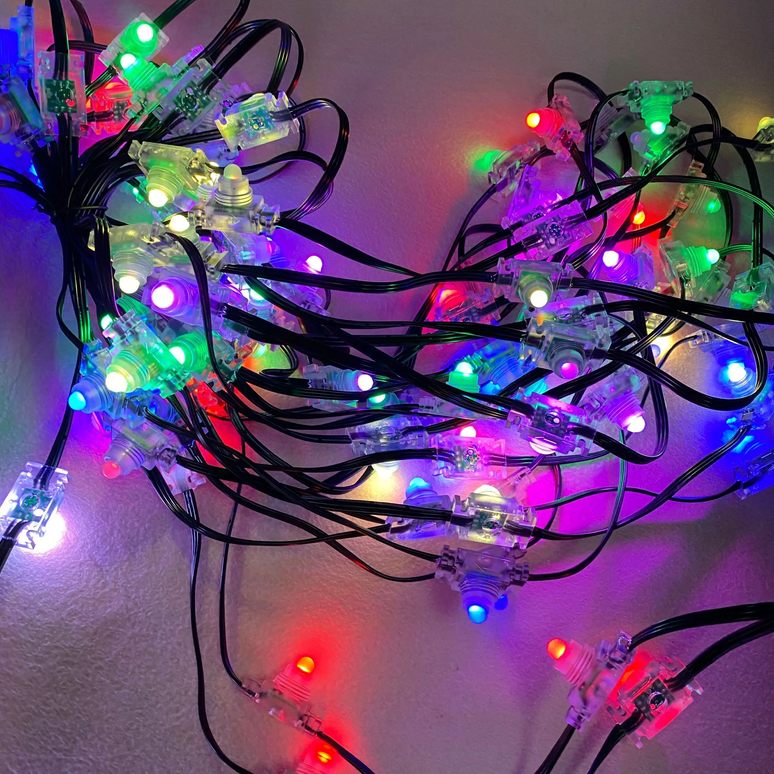 100 узлов DC12V WS2811 LED technicolor pixel IP68 С Заполнение эпоксидной смолой прозрачный