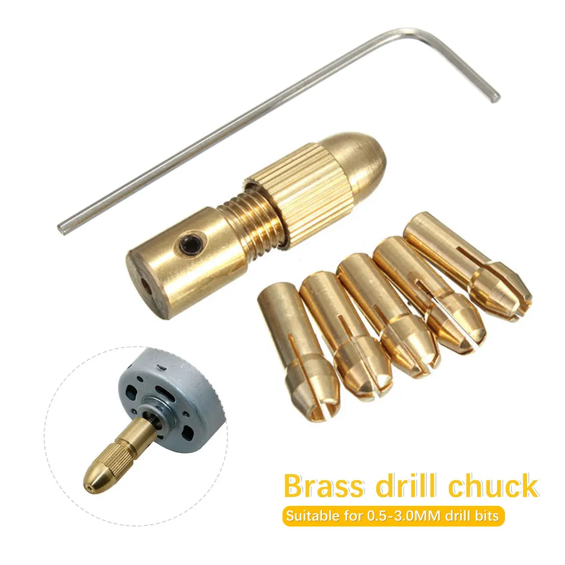 

Mini Drill Chucks Adapter Power Tool Brass Collet for Dremel Rotary Tool Accessories Machine Polishing for Engraver 2mm-3.17mm