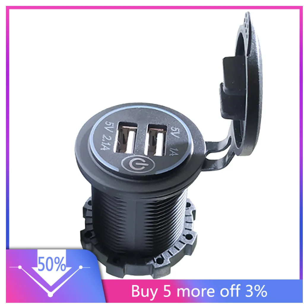 Автомобильный usb Зарядное устройство 12 V 24 Водонепроницаемый 3.1A & 4.2A 4.8A Dual USB