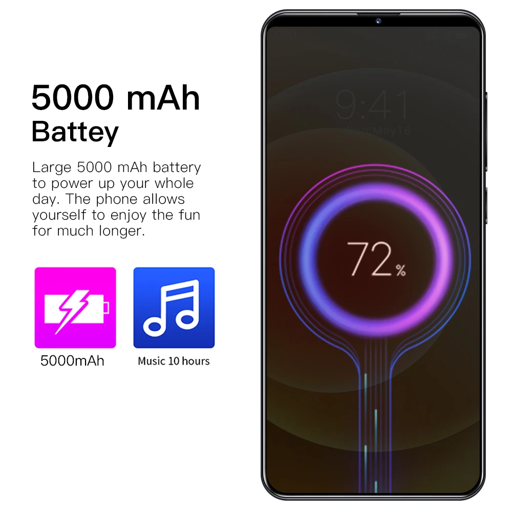 

2021 Newest i13Pro 6.3 Inch Full Display 10-Core 5G LET 12GB +512GB Android Smartphones 5000mAh Large Capacity Mobile Phone