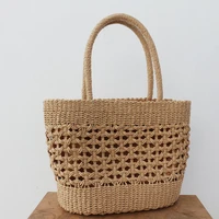 new straw bag hollow handbag female bag woven bag beach bag