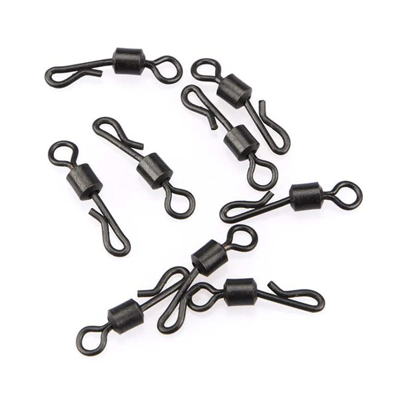 

25PCS Q-shaped Rolling Quick Change Swivels Snap Connectors Carp Fishing Terminal Tackle Tools Fishing Change Swivels