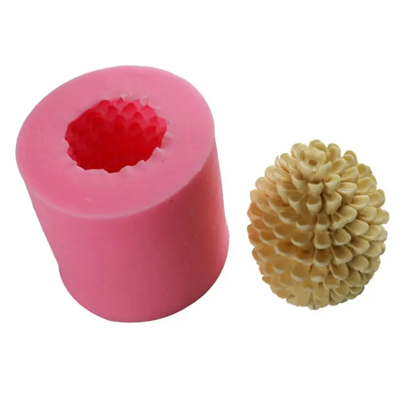 3D Рождественские сосновые конусы силиконовая форма для свечи мыла помадки