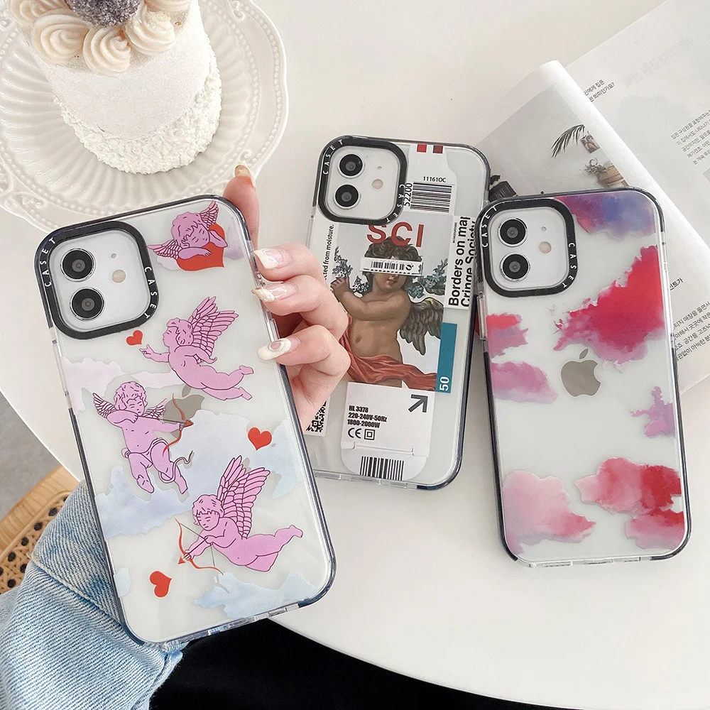 

Transparent Phone Case For iPhone 11 12 13 Pro Max TPU Back Protective Cover