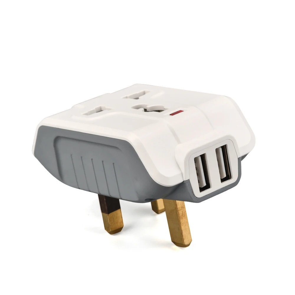 13A UK 2 usb 1 A настенная розетка универсальный международный адаптер переходник для