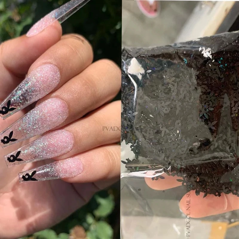 Голографический 3D блеск для ногтей с головой кролика 20 г | Красота и здоровье