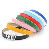 pu wristband fit 8mm slide charms and slide letters 8mm width and 210mm length