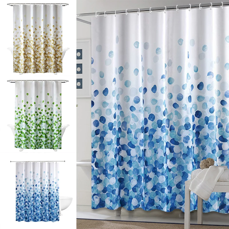 

2021 Hot Selling Flower Printing Shower Curtain Waterproof Color Design Small Fresh Home Decoration For Laundry And Bathroom