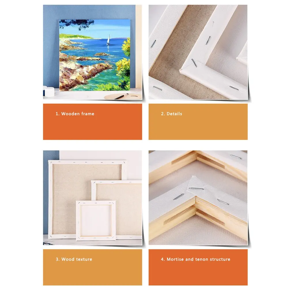 Белая пустая квадратная Художественная холст деревянная доска рамка для