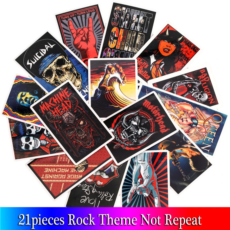 21 шт. террор рок-наклейки Наклейка с изображением скелета для DIY гитары телефон