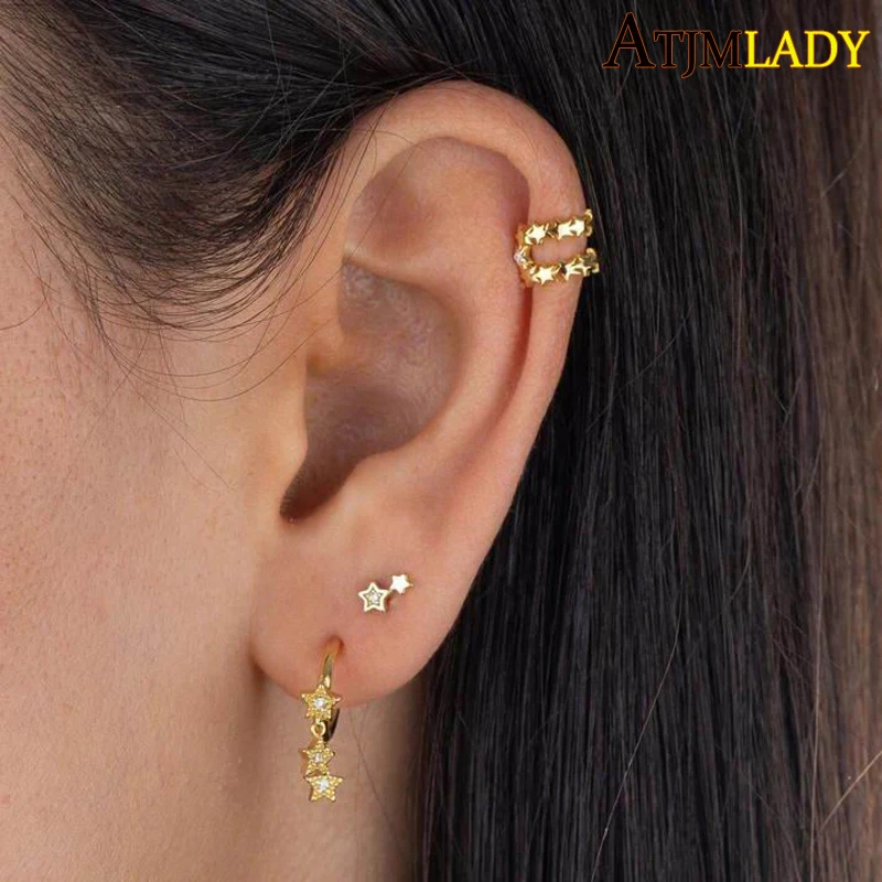 Серьги кольца геометрической формы из серебра 925 пробы|Серьги-подвески| |