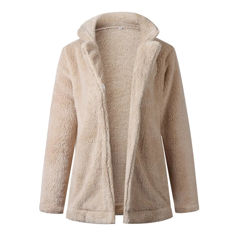 Пальто из искусственного меха плюшевого мишки женская модная куртка с капюшоном