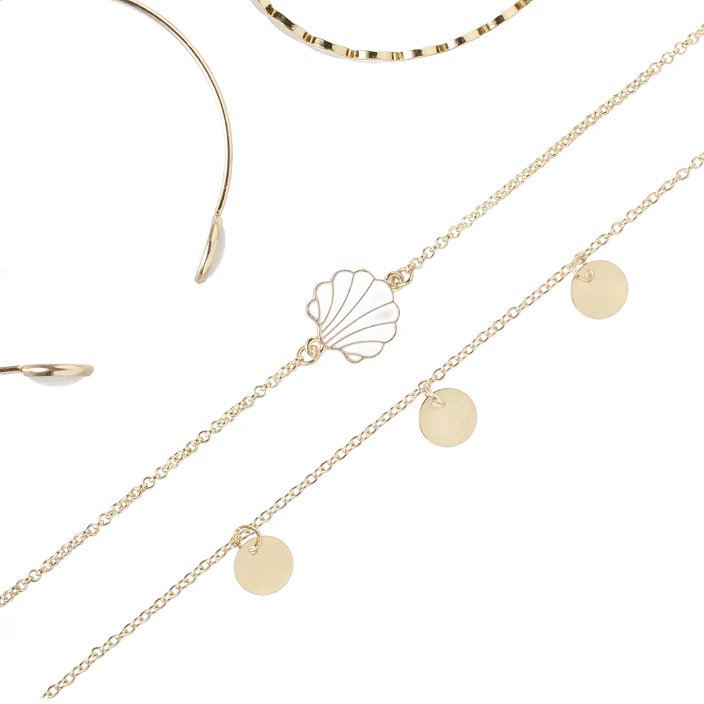 Набор золотых браслетов Sindlan в богемном стиле для женщин винтажный открытый