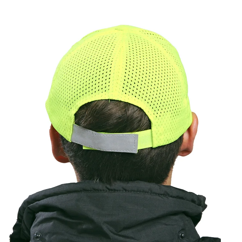 

Black Safety Baseball Cap Reflective Lightweight Breathable Safety Hat