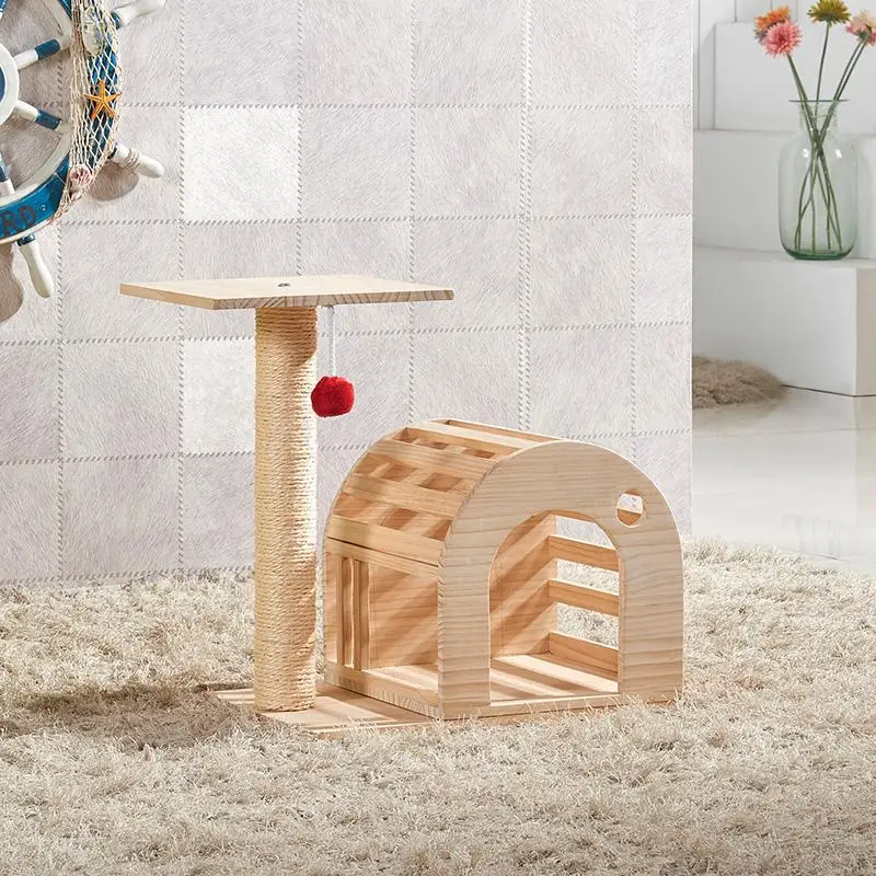 Поставка игрушек для домашних животных твердая деревянная доска скалолазания