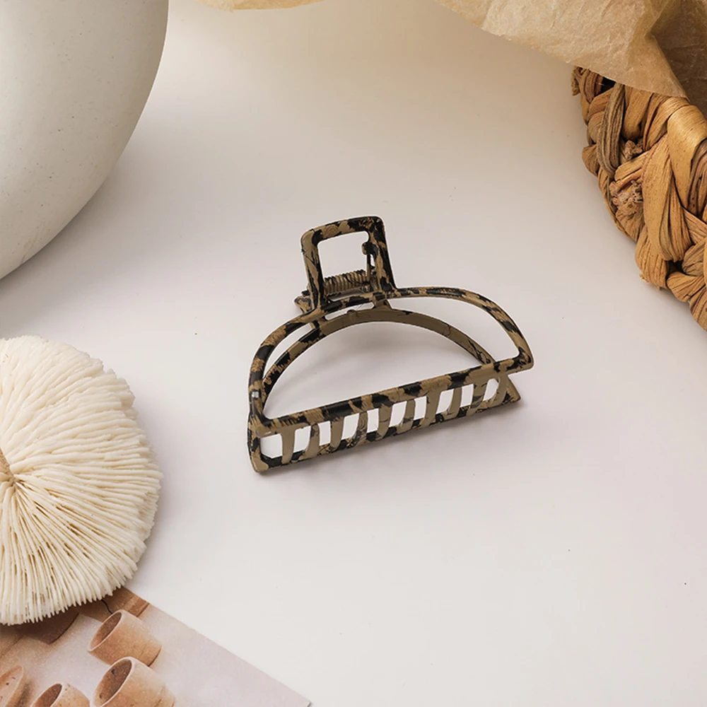 Заколки для волос леопардовые женские большие модные зажимы в винтажном стиле