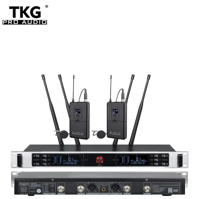 

TKG TURE DIVERSITY 640-690MHz UR-3000-L dual-channel wireless lapel mic wireless lavalier lapel microphone professional