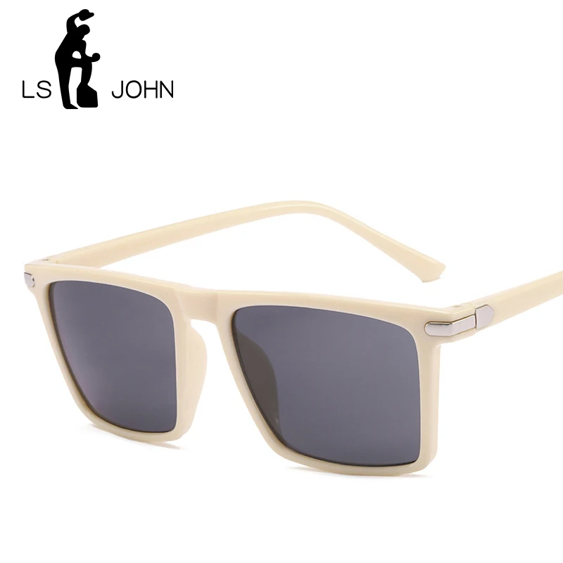 Мужские и женские Квадратные Солнцезащитные очки LS JOHN винтажные дизайнерские