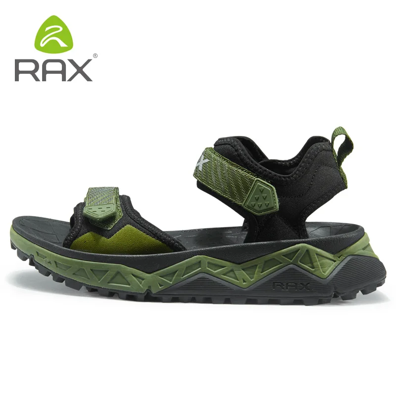 RAX/мужские спортивные сандалии; сезон лето; пляжные сандалии для мужчин; Водонепроницаемая Обувь для треккинга; Мужская дышащая обувь; Женская быстросохнущая обувь - Цвет: 486 green men