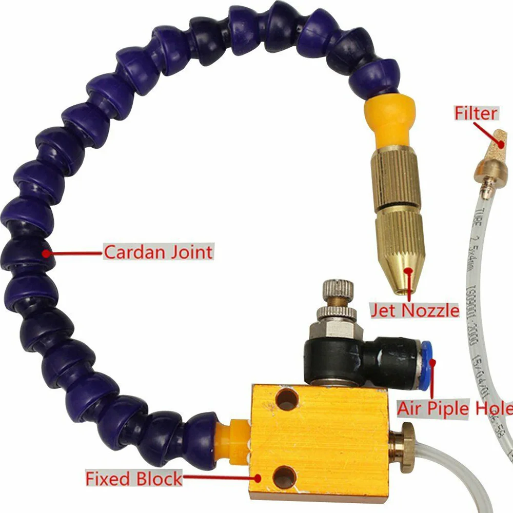 

Mist Coolant Lubrication Engraving Machine Cooling Spray System For Air Pipe Cnc Lathe Milling Drill