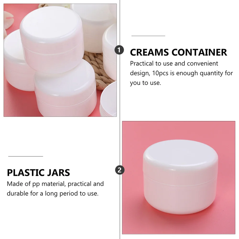 

10pcs Practical Empty Containers Refillable Round Storage Containers