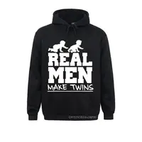 New Baby Joke Daddy Father's Day Gift Real Men Make Twins Sweatshirt Man Funny Father To Be Dad Costume Hoodie Sportswear