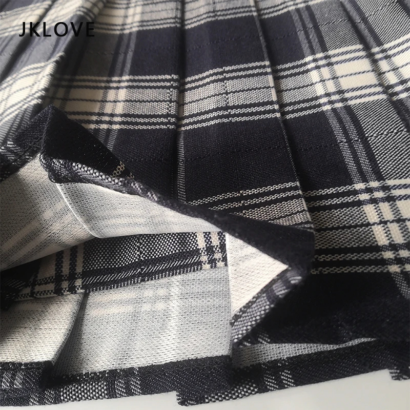

2021 Plaid Skirt jk Skirts Uniform Short skirt A-Line High Waist School Girl Rose red Pink Korean Japanese School Suit clothes