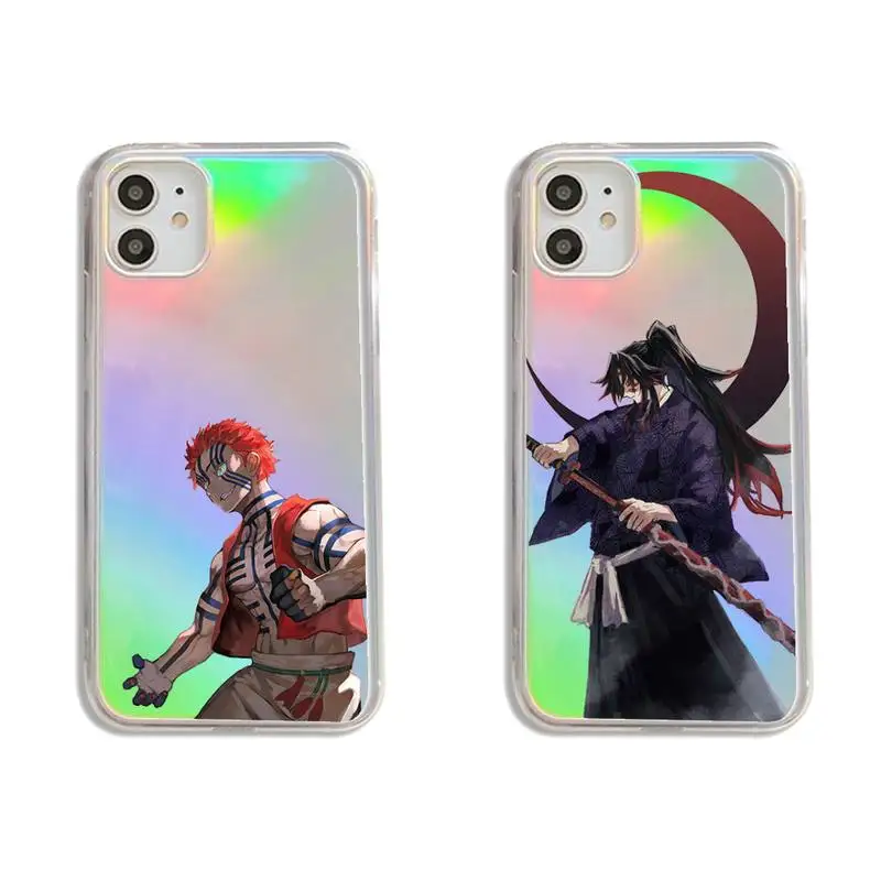 

Demon Slayer Akaza anime Phone Case Transparent for iPhone 7 8 11 12 se 2020 mini pro X XS XR MAX Plus