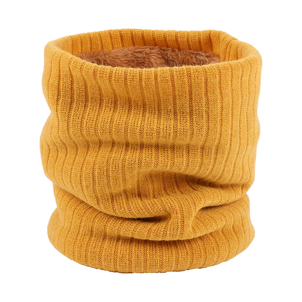 Зимний теплый шарф-труба 2021 флисовый вязаный шарф с круглым кольцом модные