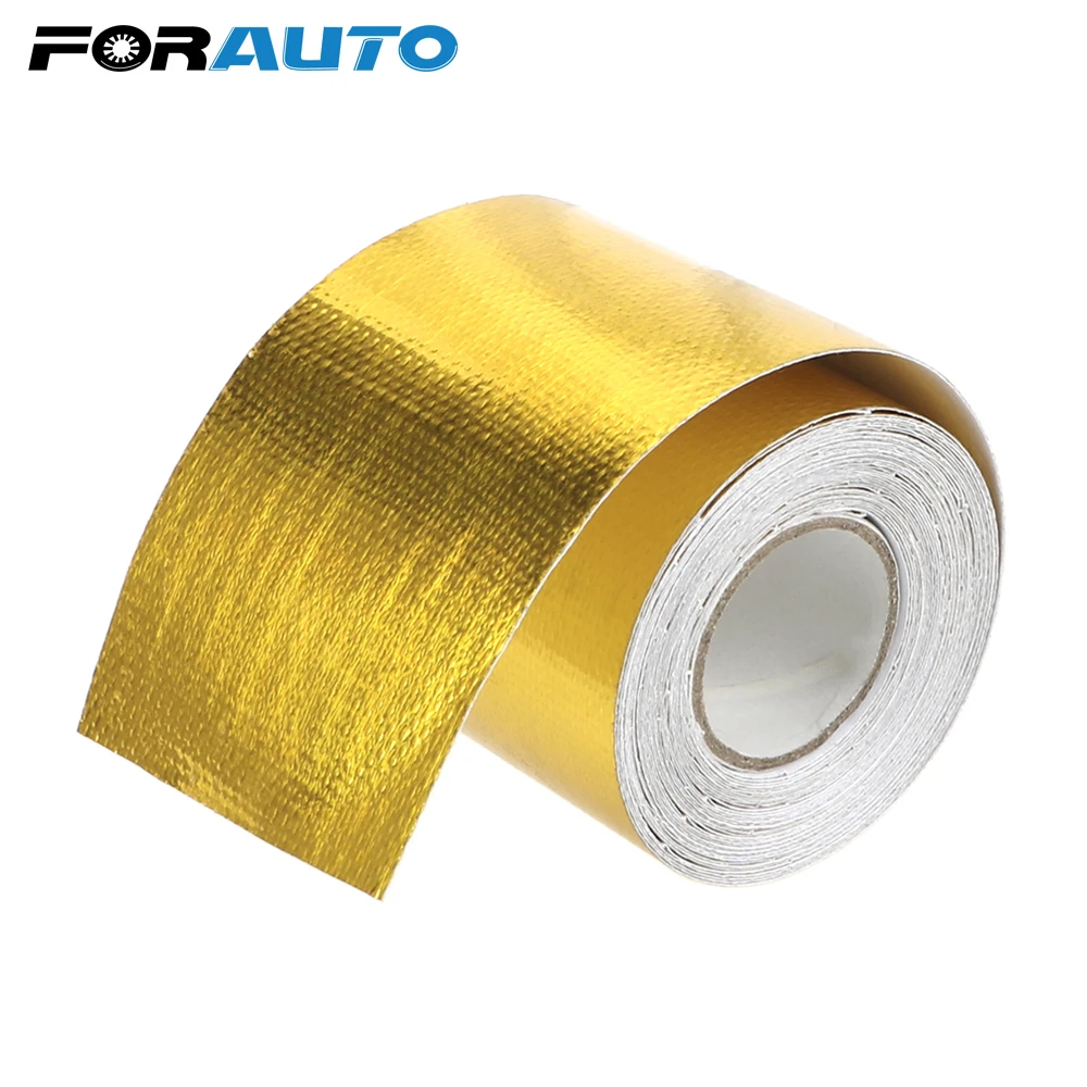 FORAUTO высокая термостойкость изоляция самоклеющаяся лента золото 5 см * м впускная