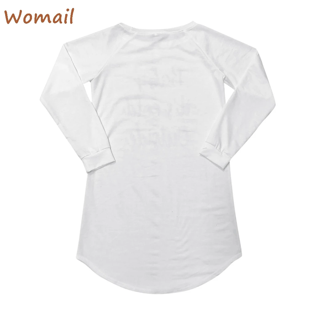 Женское платье повседневное весеннее с круглым вырезом буквенным принтом