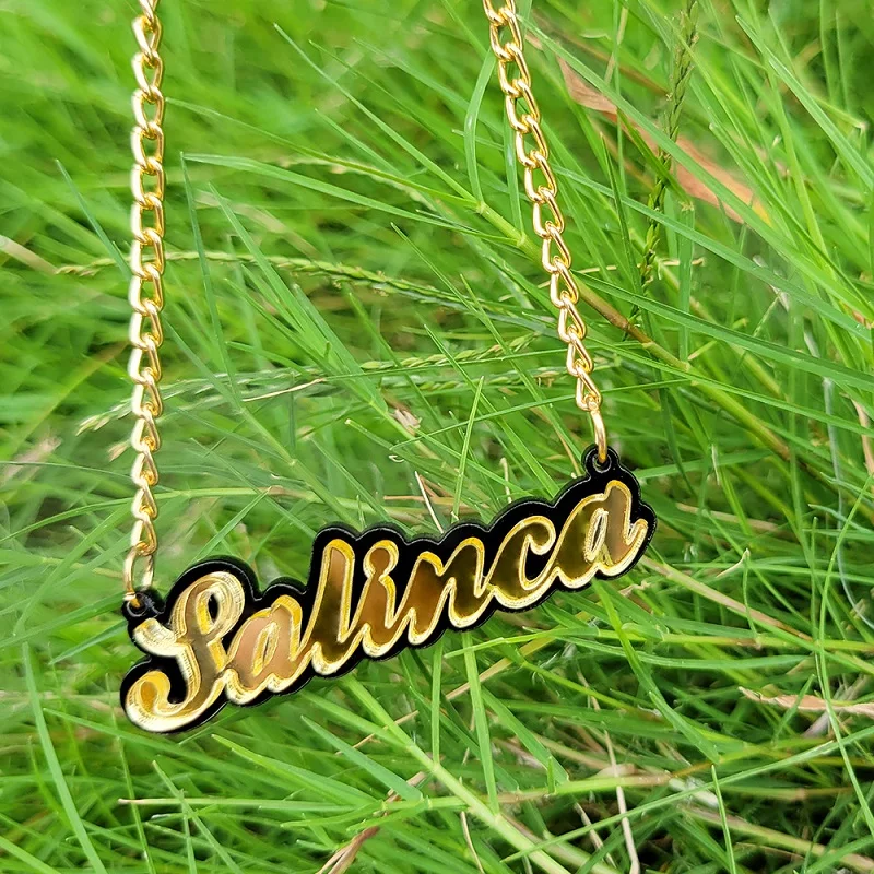 Fashion Personality Custom Name Necklace Customized Acrylic Letter Pendant Necklaces Cute Custom Name Chain Girl Christmas Gifts